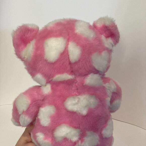 Build A Bear Hug Me Bear Magnet Hands Hearts Pink White Plush Stuffed Valentine - Picture 10 of 12